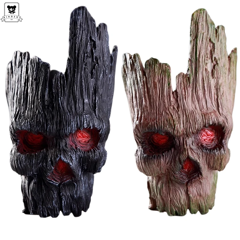 

Bandai Guardians Of The Galaxy 2 Action Figure Skull Potted Plant Model Tree Man Flower Pot Ornament Pen Holder Doll peripheral