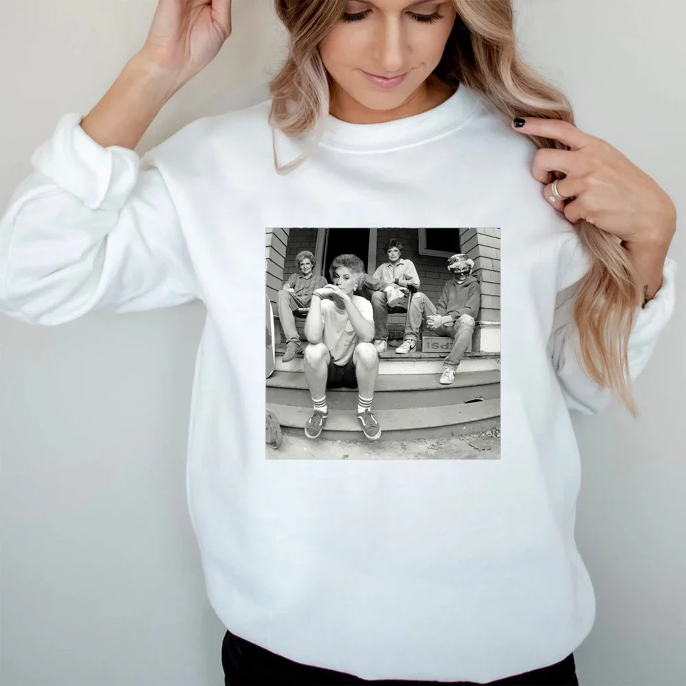 Sudadera con capucha para niña, Jersey redondo con gráfico, sudadera Retro de los años 80, sudaderas doradas para fiesta