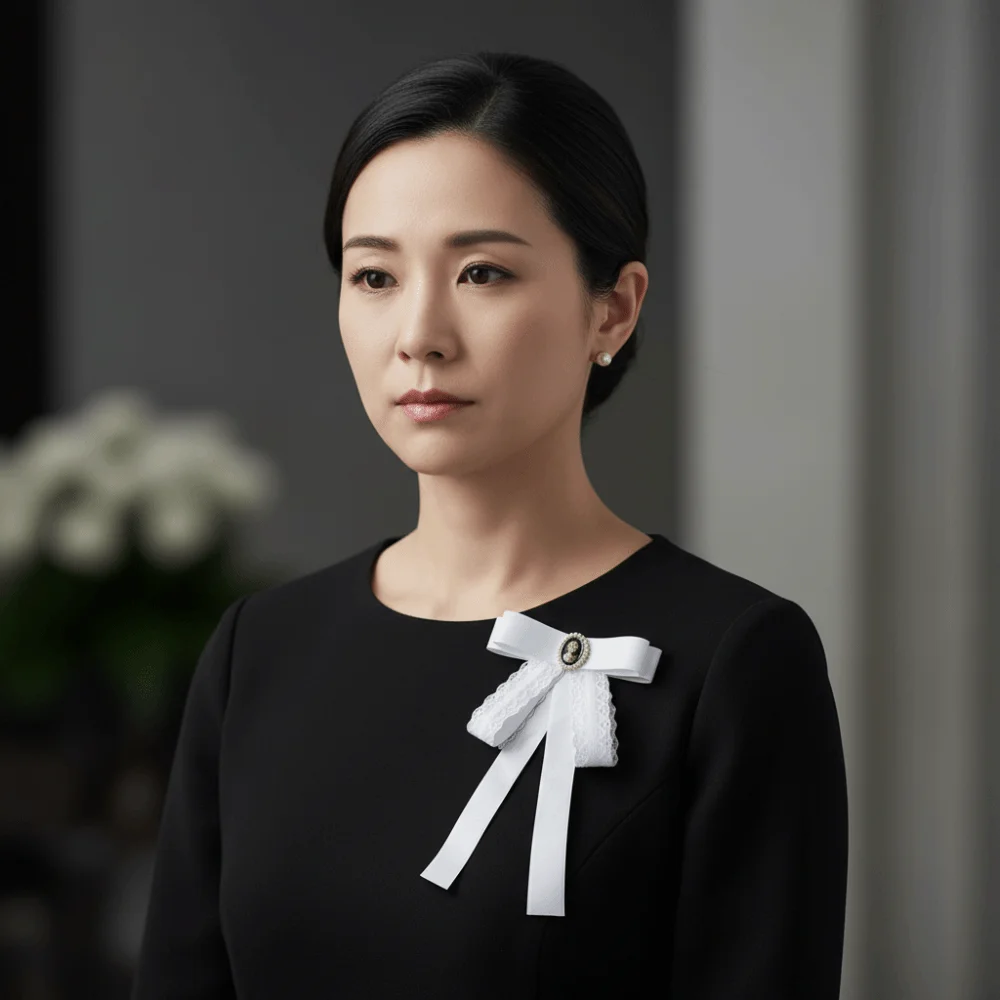 Awareness Black Ribbon Pin Melanoma Cancer Breast Cancer Funerals Memorial Pin Pearl Rhinestone Skin Cancer Black Bow Brooch Pin