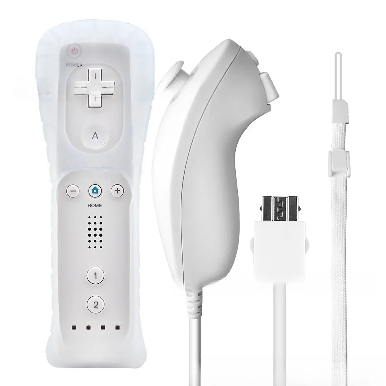 Wii Console W-ii Left and Right Handles Built-in Acceleration Left and Right Handles Acceleration 2-in-1 Straight Handle