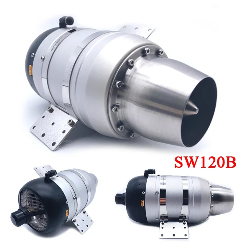 

SW120B Turbojet Engine Model 12KG Thrust Full Metal Gasoline Brushless Starter RC Aircraft Engine Experimental Accessories Toys