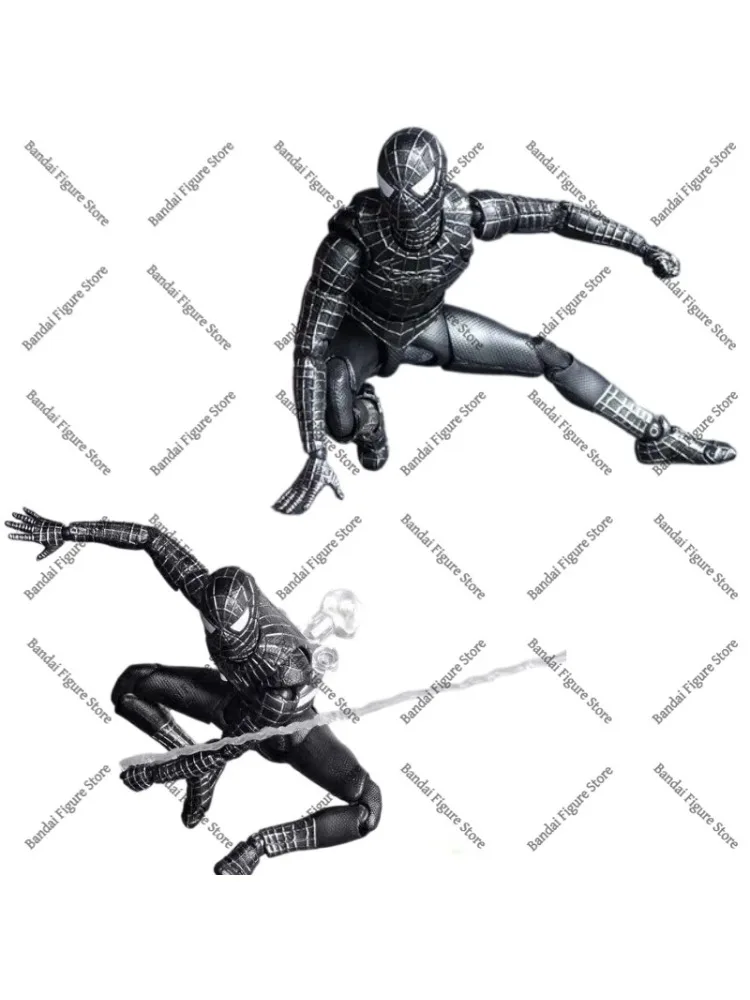Figurka akcji anime S.H.Figuarts - Spider-Man: Bez drogi do domu - Wersja w czarnym kombinezonie, dostępna od ręki, model kolekcjonerski. — 2