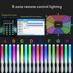 Skybesstech,150Pcs, RGB LED Sticks, Fluorescent Glow Penlight, DMX 33 Key Remote Control, Support DMX 512, Party Festival Event