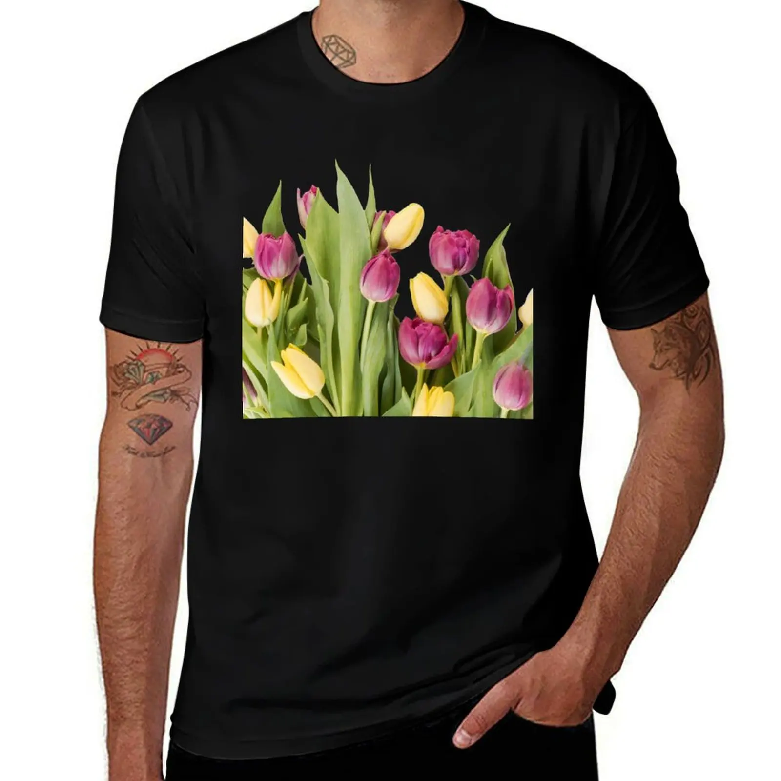 

Gift of Tulips T-Shirt man t shirt graphic t shirt for man 100 percent cotton T-Shirt