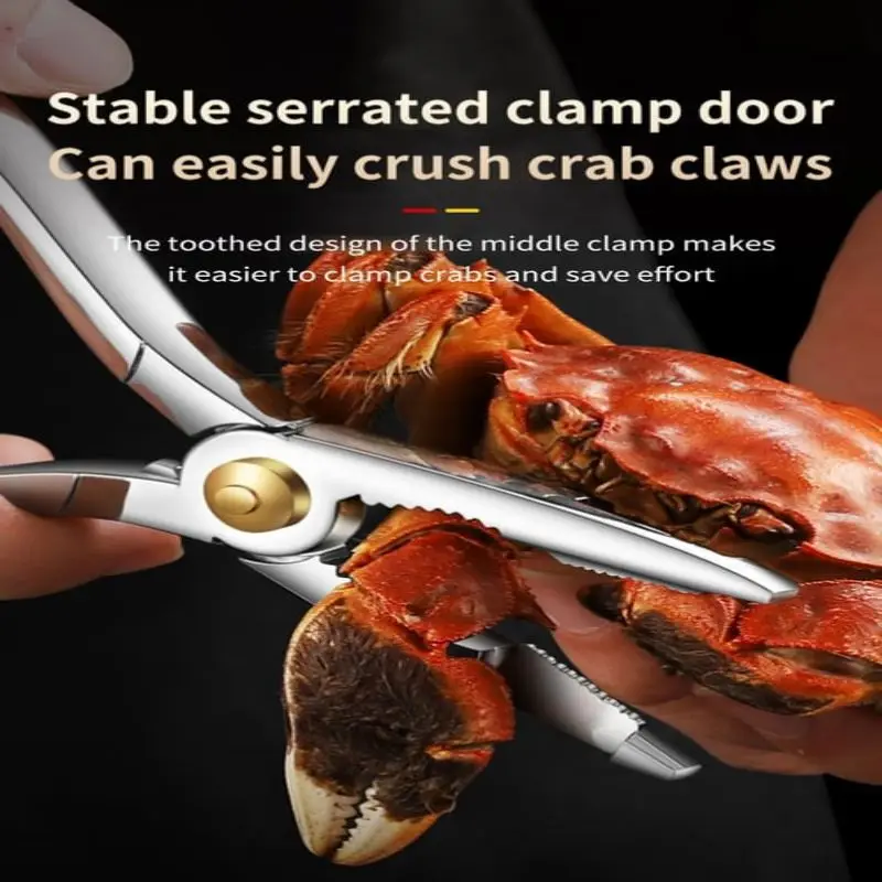 Portable Crab Peeling  Eating Three-piece Set Dismantling Hairy Crab Utensils Stainless Steel Crab Sword Crab Spoon