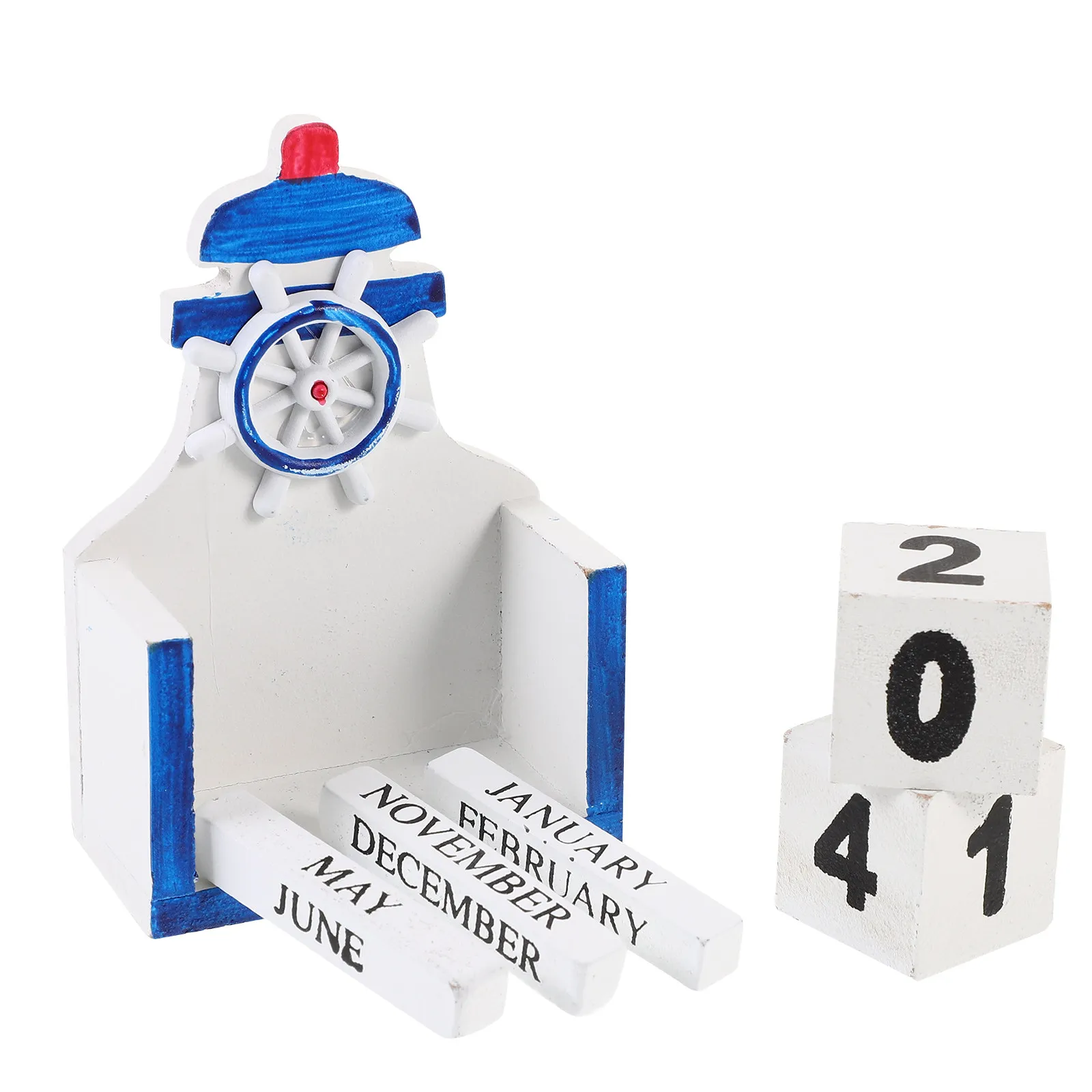 

Wooden Desktop Calendar Blocks Decorative Perpetual Table Calendar Office Home Accessory Day Date Reminder Decoration