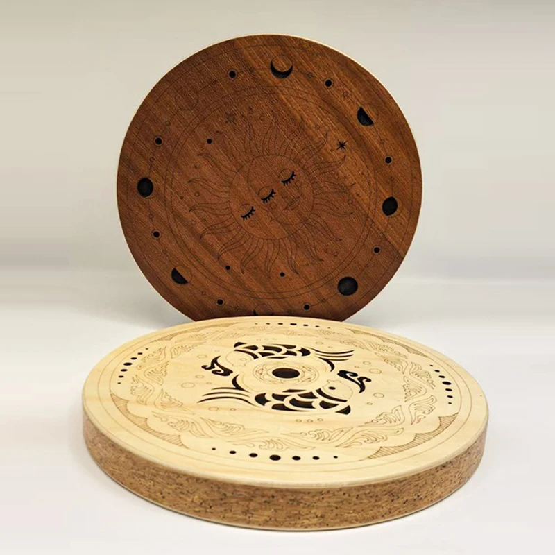 Looook Store Solid Wood Portable Ocean Stream Hand Drum Percussion Instrument for Yoga Meditation Sound Healing Therapy