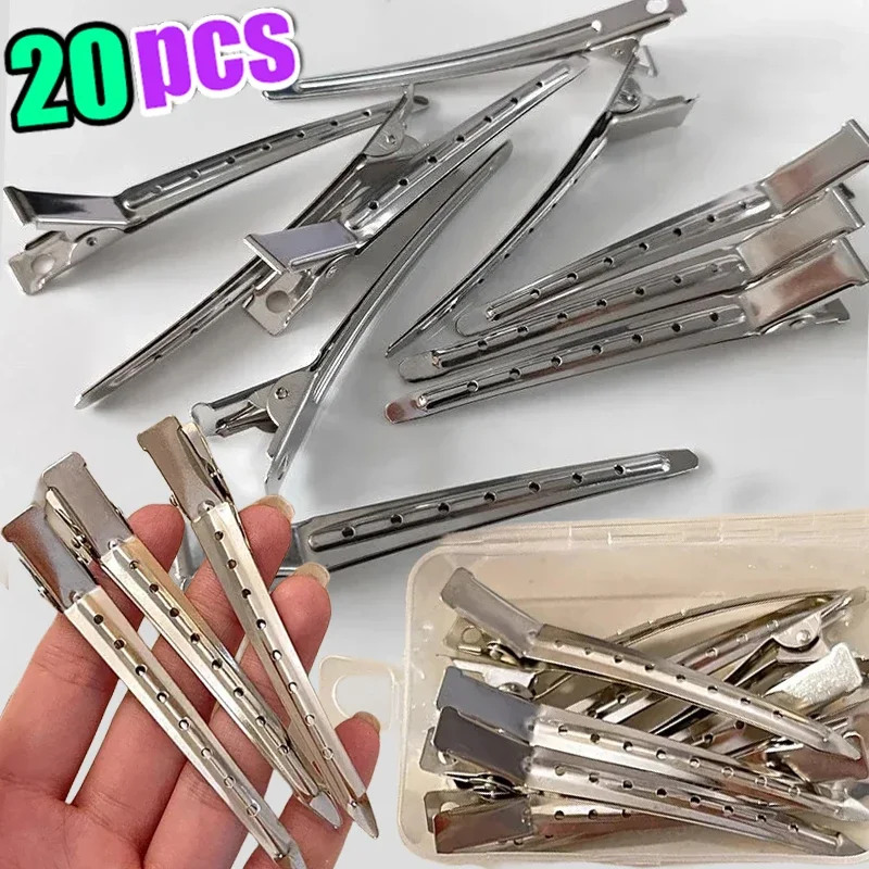 1/20pcs Metal Hair Clips Girls Professional Headwears Hairdress Styling Tools DIY Fluffy Headwears Salon Fixed Barrettes 8.5cm