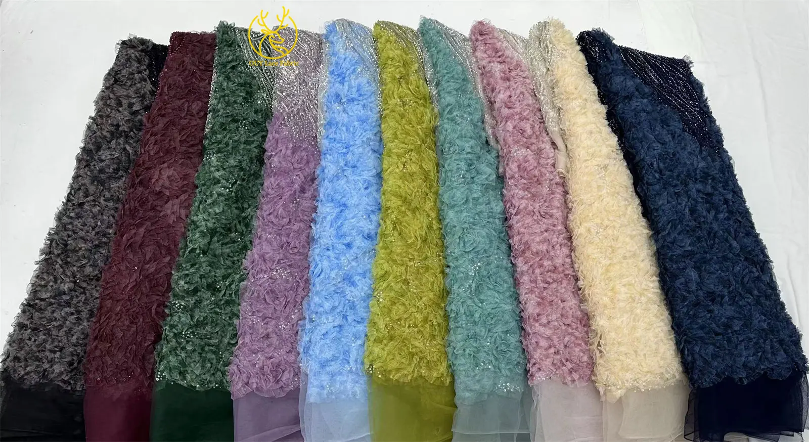 قماش دانتيل ترتر فرنسي أخضر ثلاثي الأبعاد 2026 قماش دانتيل مطرز أفريقي عالي الجودة مثالي لفساتين الحفلات وفساتين الزفاف