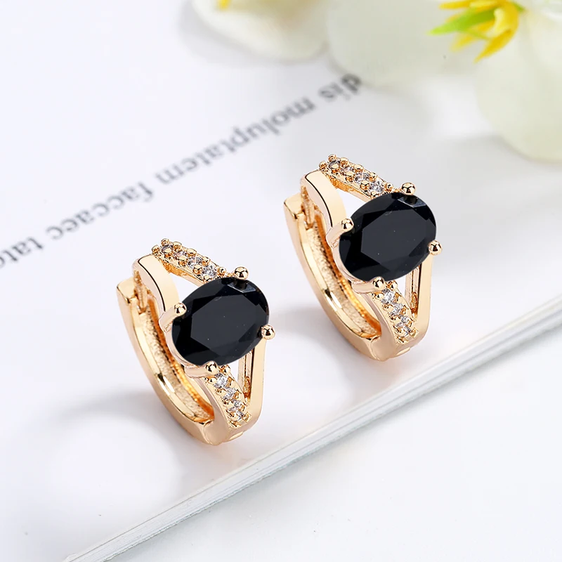 Manufacturers Wholesale 18 K Gold Plated Jewelry In Stock Cute Hoop Huggies Earrings For Girls