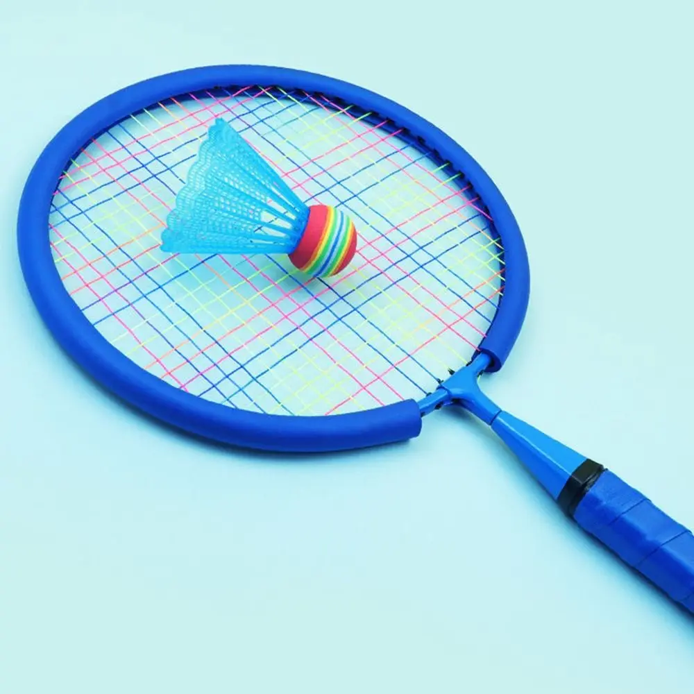 

Амортизирующие детские ракетки для бадминтона, портативный легкий набор ракеток для бадминтона, мягкая ручка с 5 мячами, набор теннисных ракеток