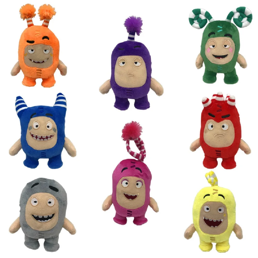 

hot-selling 8pcs/Lot Oddbods Cartoon 18CM Plush Toy Dolls Set - Fuse Jeff Newt Odd ZEE Bods Stuffed Figures for Kids Home Decor