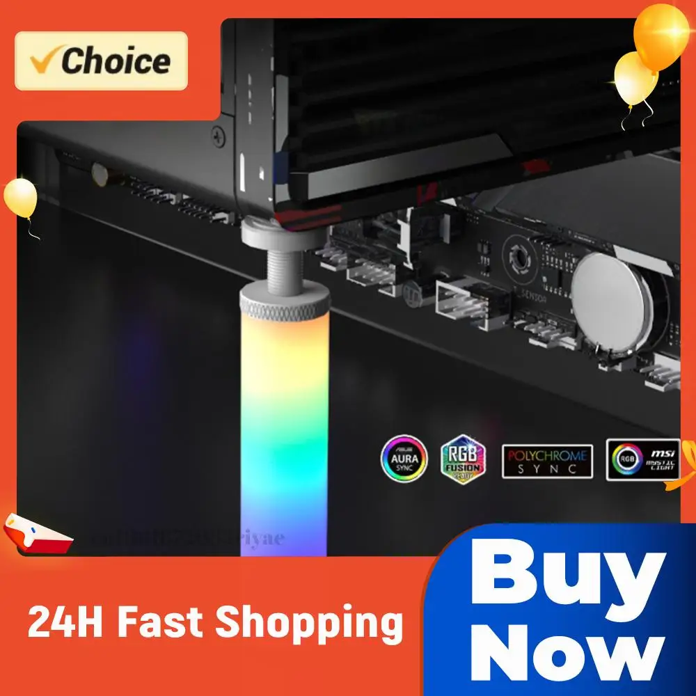 5V 3Pin ARGB Graphics Card GPU Holder Support Adjustable Telescopic Rotary GPU Support Bracket Aluminum Alloy for ATX/MATX/ITX