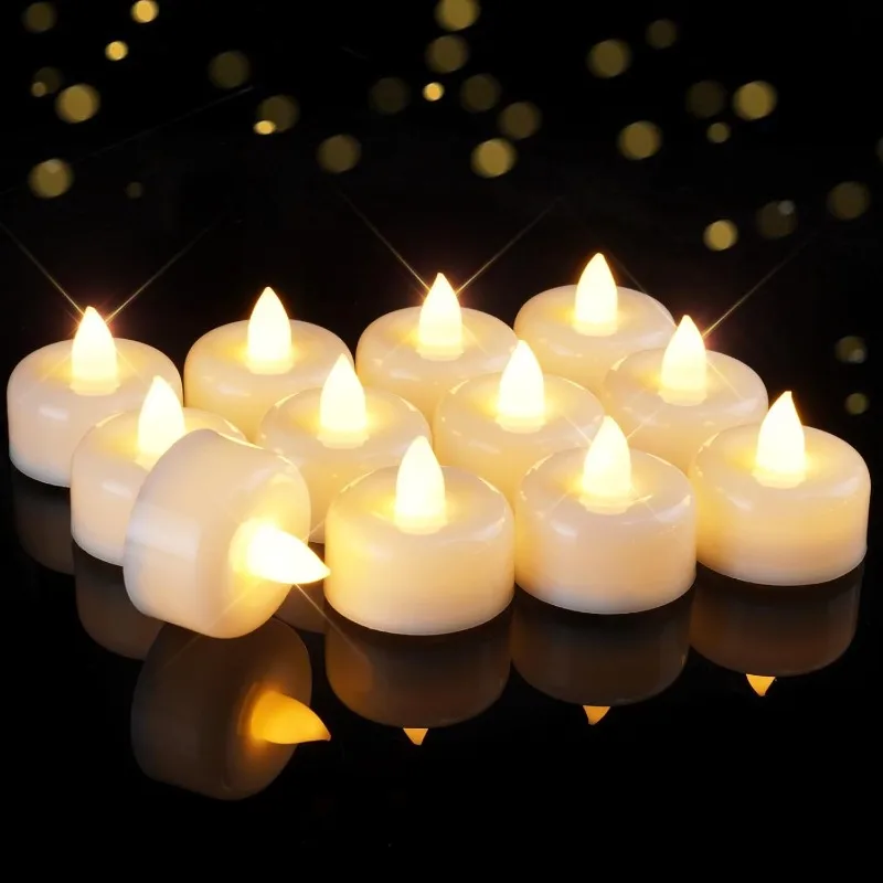 LED simulation candle battery powered tealight candle flameless wedding home Christmas decoration candle warm light