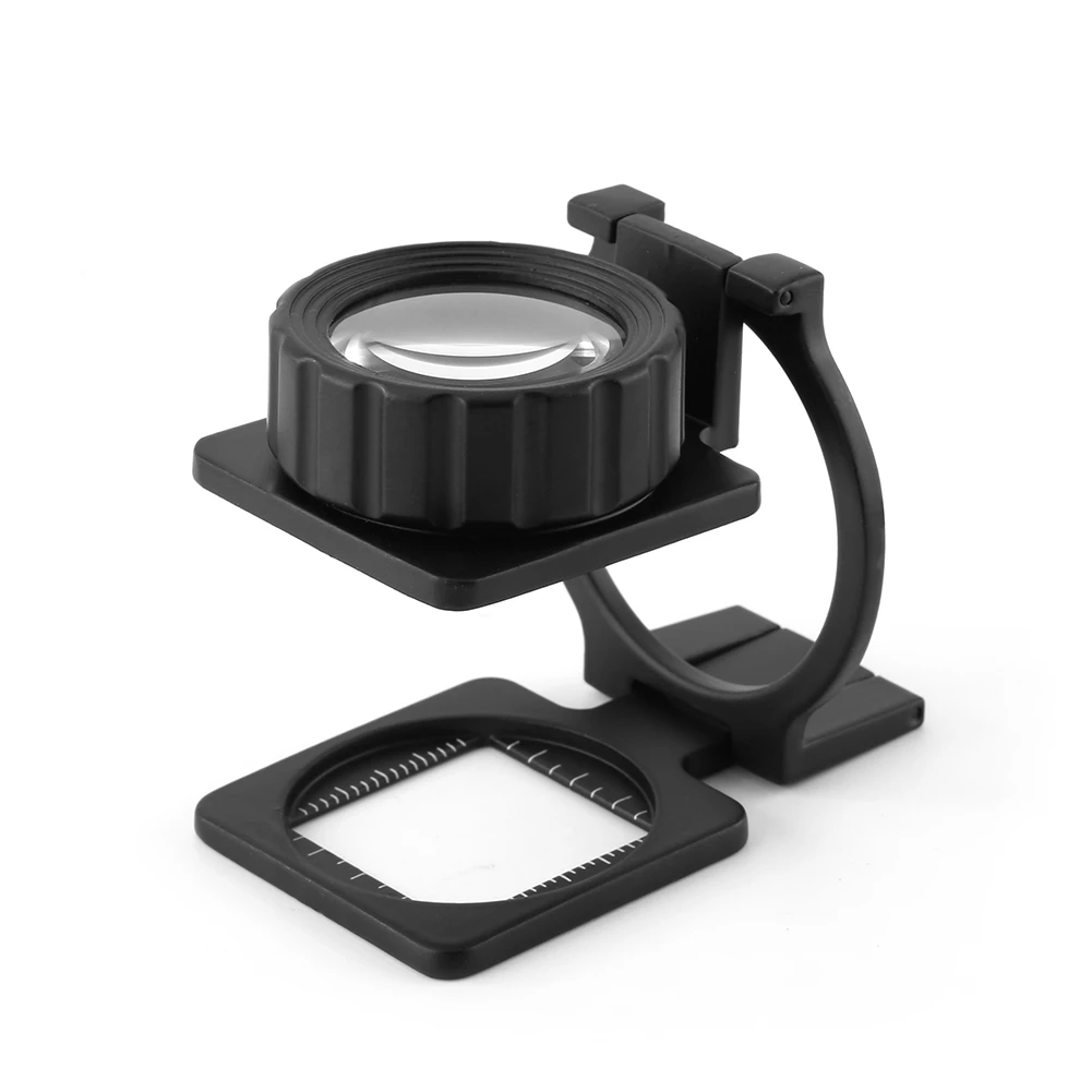 

15X Portable Foldable Magnifier Stand Magnifying Glass Lens Loupe Measure Scale