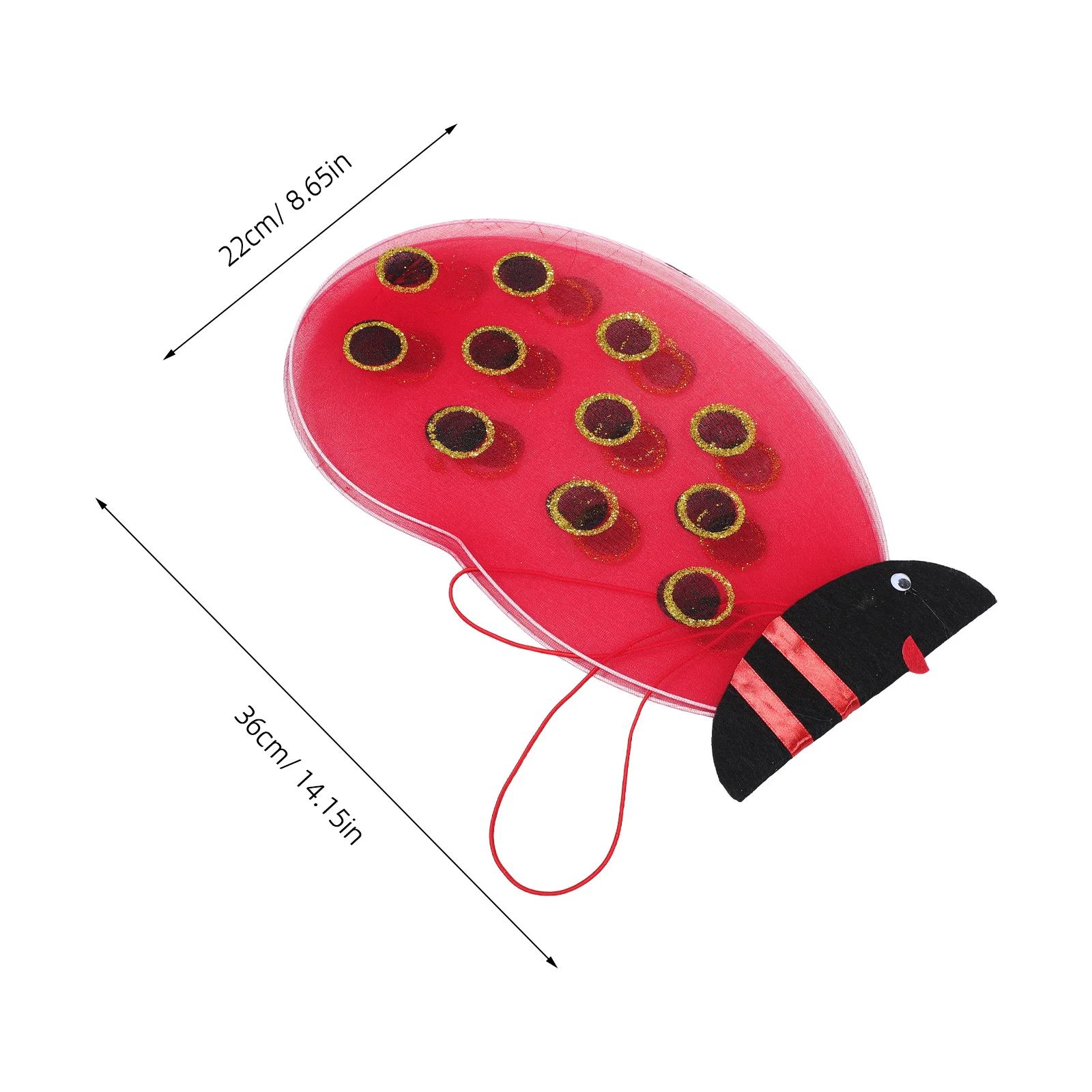 Disfraz de vestir con alas de mariquita para niños, diseño ligero y plegable para niños, fiesta, carnaval, Navidad, actuación, juego de escenario