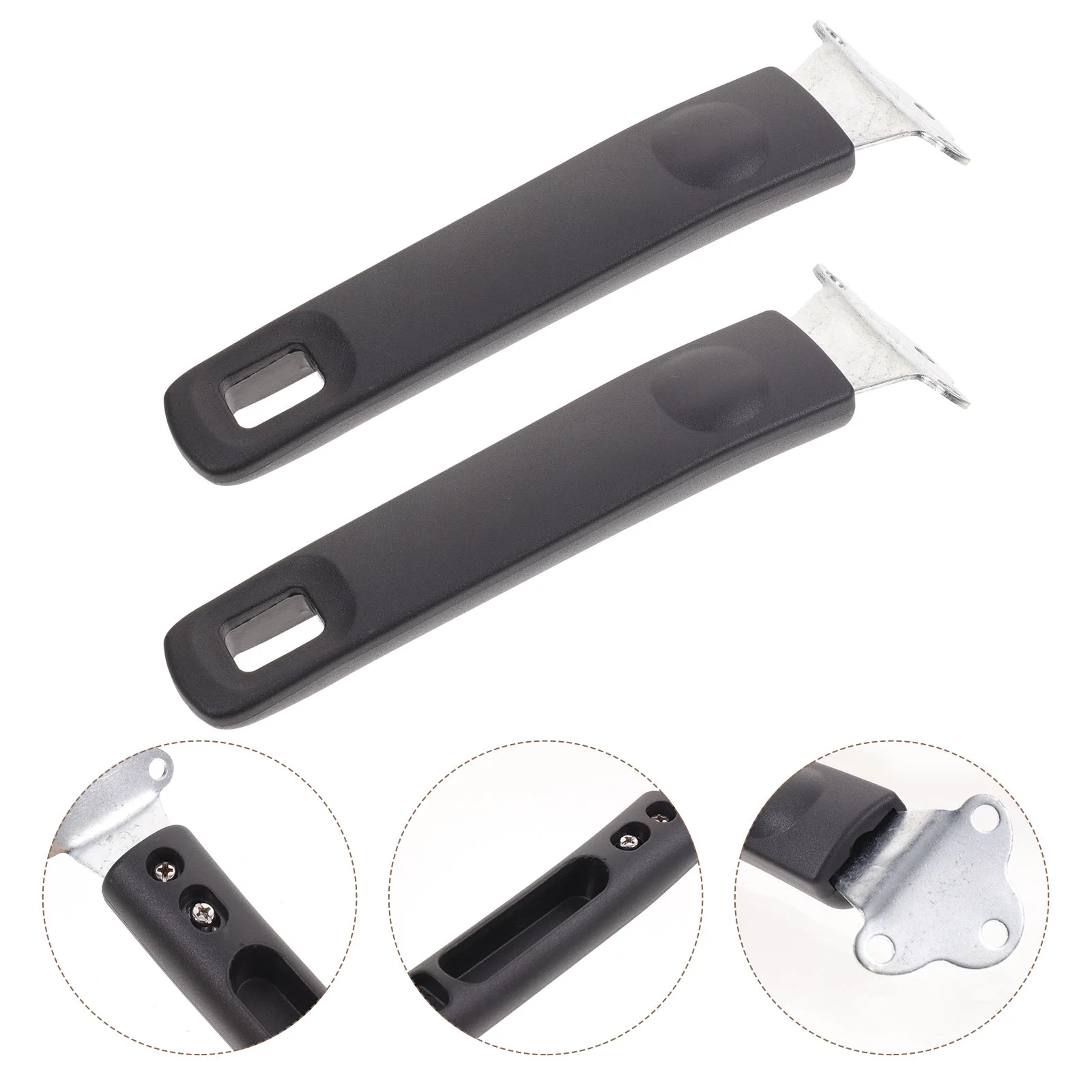 

2 Pcs Three Hole Pot Handle Griddles Pan Replacement Cookware Supplies Part Removable Cooking Utensils Household