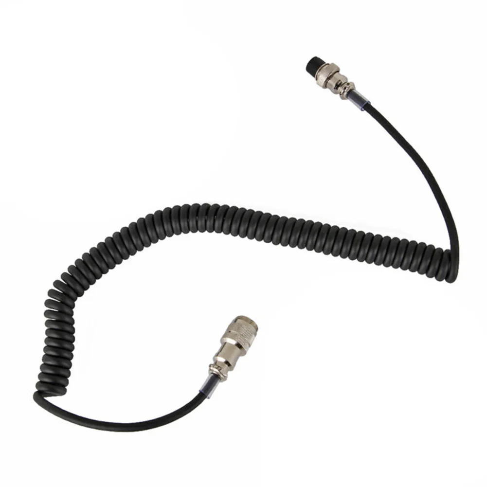 Microfone de rádio ham/cb, cabo de extensão de microfone de 8 pinos macho para fêmea, cabo enrolado para yaesu para icom walkie talkie, peças, acessórios