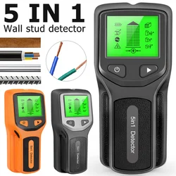 Sensor buscador de tachuelas 5 en 1, escáner de pared, localizador, Detector electrónico de pared con pantalla LCD para madera, alambre de CA, detección de tachuelas de Metal