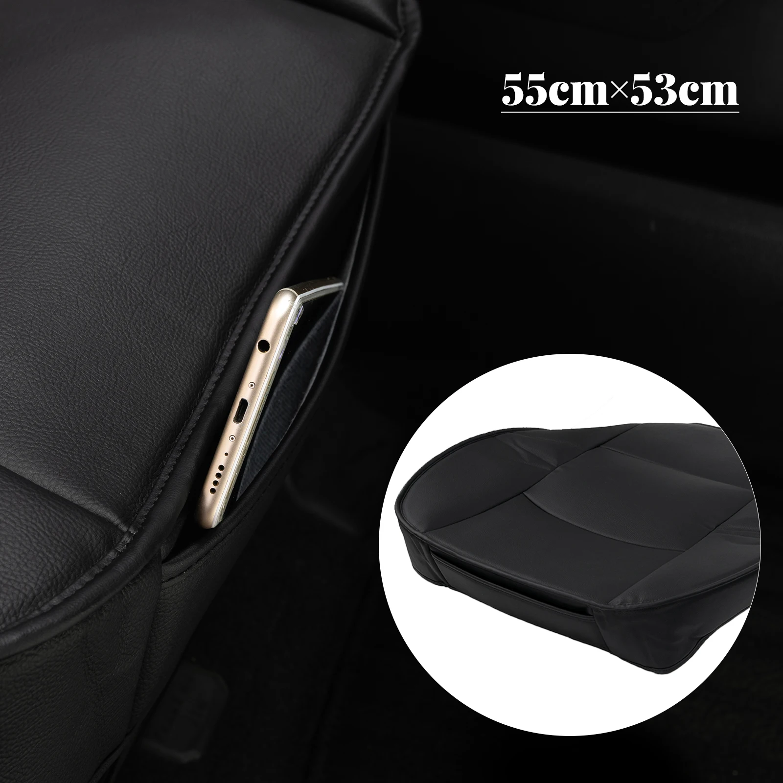 

Universal Front Car Seat Cover Waterproof Four Seasons Protector Anti-dust Black