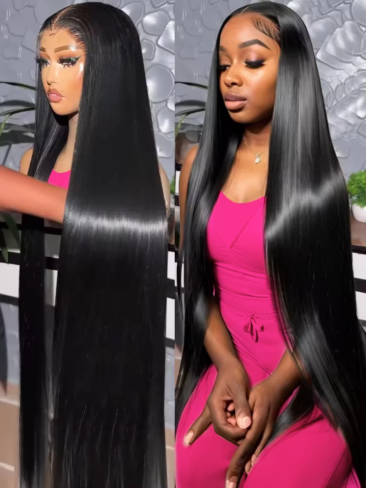 

40 46 50 Inch Straight Lace Frontal Wig 250 Density 13X6 13X4 HD Lace Front Wig Brazilian 7x5 Glueless Human Hair Wigs For Women