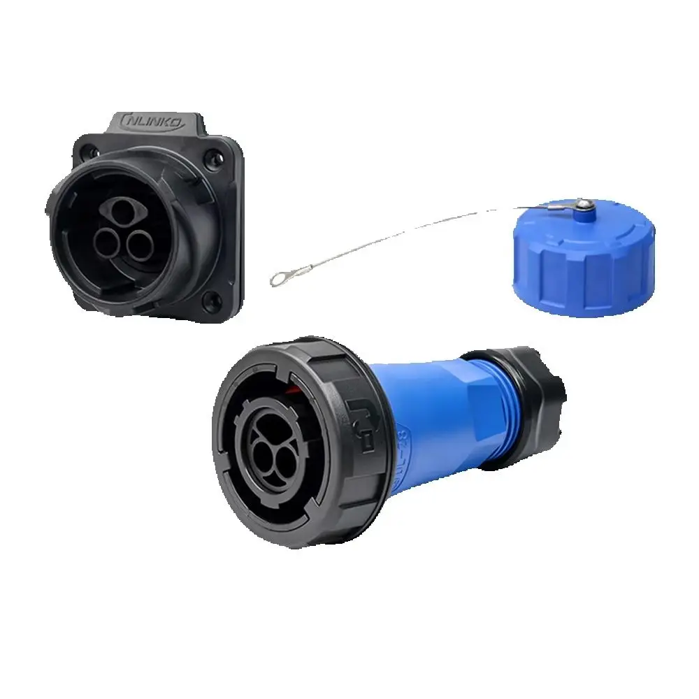 CNLINKO M28 IP68 Circular Industrial Connector 2Pin 50A Plug Socket Crimp Type PBT Housing for Power Distribution,Solar & EV — купить у AliExpress WW