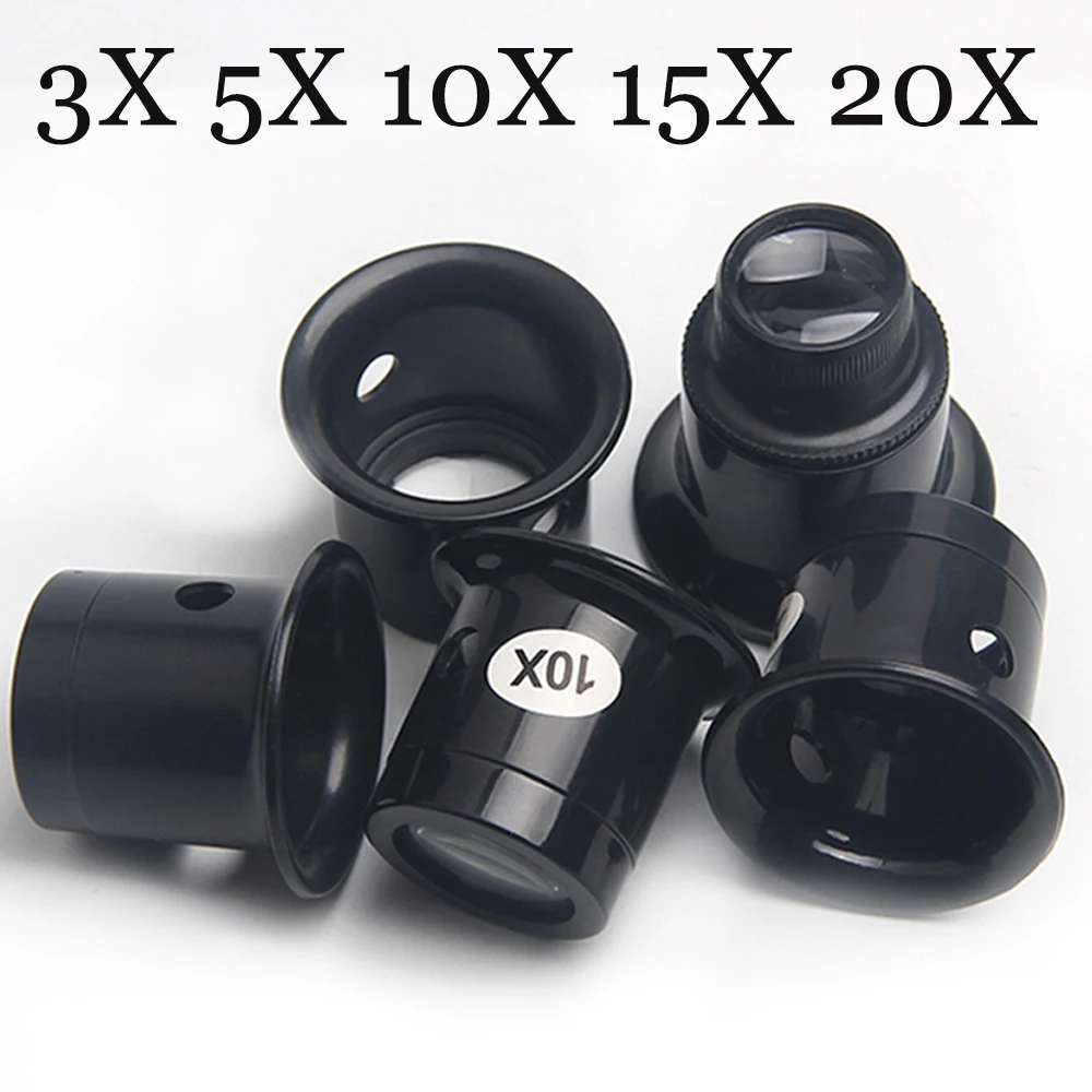 3X 5X 10X 15X 20X 1PCS Jewelers Watch Magnifier Tool Eye Loupe Loop Magnifier Magnifying Glass Watchmakers Jewelry Repair Tools