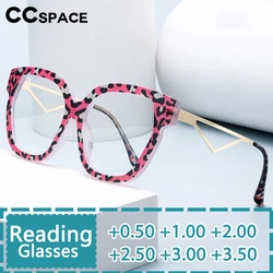 Color-blocked Square Reading Glasses Women Stylish Large Size Resin Optical Presbyopic Eyeglass Custom Diopter+50~+600 #304129