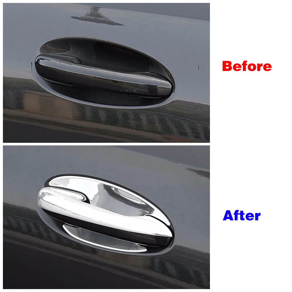 For Mercedes Benz C Class W206 S206 2022 2023 Car Exterior Door Handle Bowl Frame Cover Trim Color Refit Sticker Anti Scratch