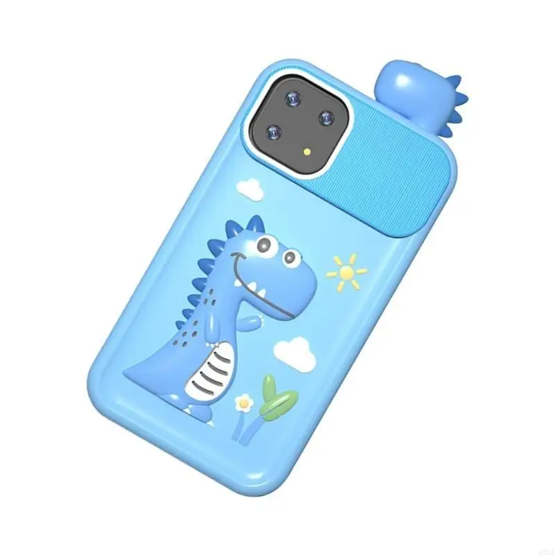2.8inchスクリーンキッズスマートフォンのおもちゃ二重カメラの恐竜のデザイン幼児のための携帯電話の早期学習携帯電話a2ub
