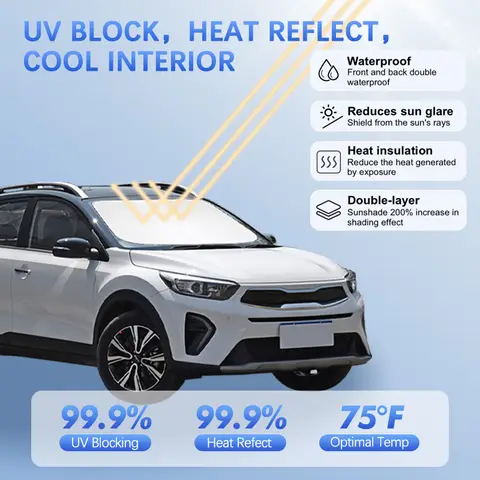 기아 KX1 Niro EV6 KX3 KX5 KX7 차양 차양 보호 장치 블록 UV 광선 여름 자동차 액세서리 용 자동차 앞 유리 차양