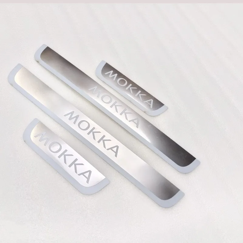 For Opel Mokka Vauxhall Mokka X 2012-2020 Door Sill Scuff Plate Guard Stainless Steel Kick Pedal Sticker Car Styling Accessories