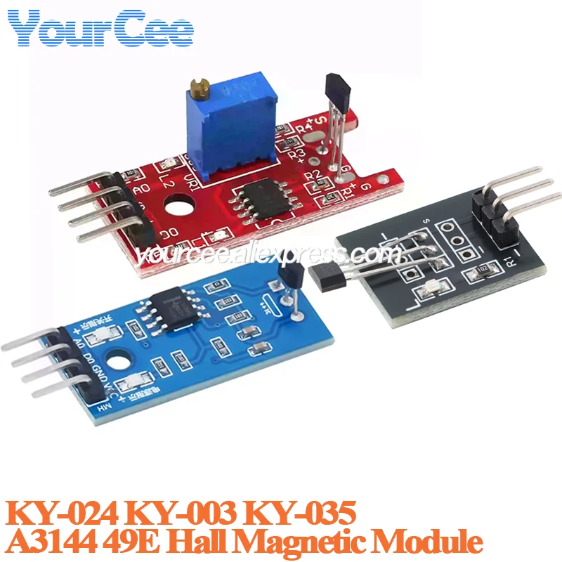 100pcs/5pcs 44E 402 A3144 OH3144 AH3144E A1344EUA-T Hall Effect Sensor High Sensitivity Hall Sensor Motor Large Chip