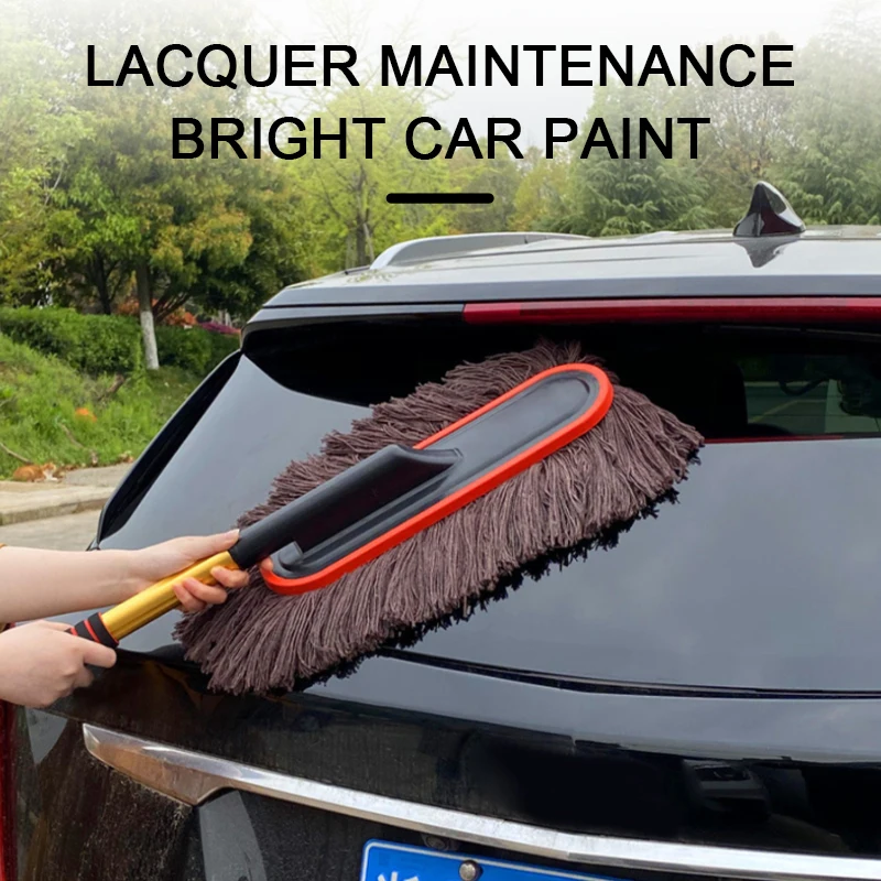 SEAMETAL Microfiber Car Duster Suit Adjustable Telescopic Car Cleaning Dusts Mop Bristles Brushes for Car Wash Accessories