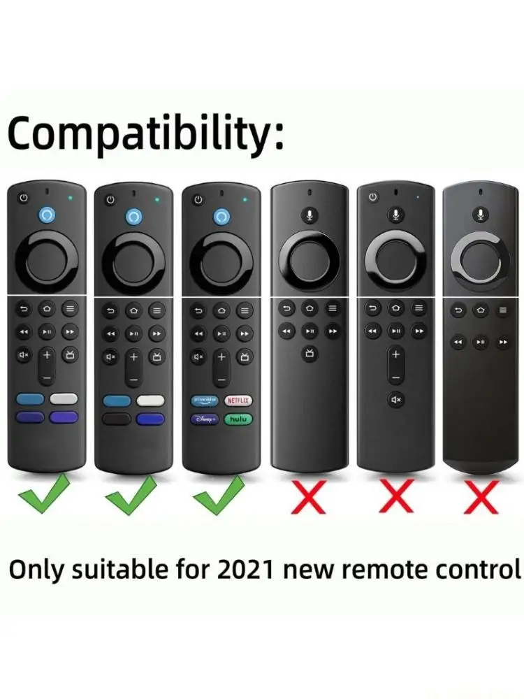 E56B Full Access Silicone Case Skin for Fire TVStick 4K 2023 Remote Case Washable Protects Buttons and Ports, Easy to Grip