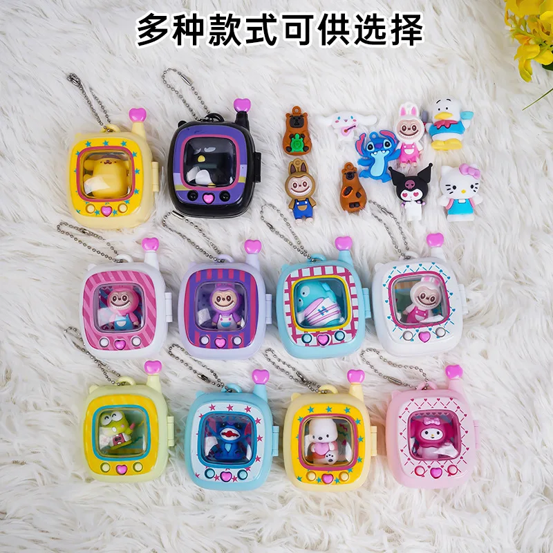 

Sanrio Family Pocket Elf Series Moster Cool Lomi Remastered Pendant Yugui Dog Hello Kitty Doll Trendy Toy Children'S Gift