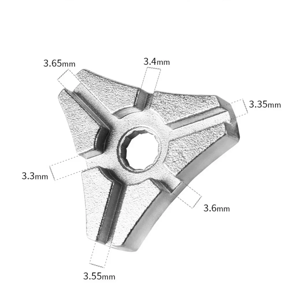 Bicycle Spoke Nipple Wrench 3.2/3.3/3.5mm 3-in-1 MTB Cycling Wheel Rim Adjuster Spanner Repair Service Axis Triangular Tool