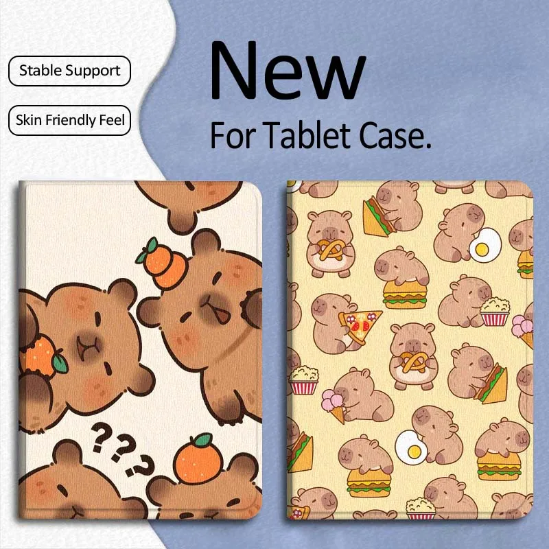

Capybara Cartoon Cute Gift For Xiaomi Mi Pad Mini 4 5 6 7 SE Pro Plus Redmi Pad 2 SE 2025 8.8 11 Foldable Tablet Case