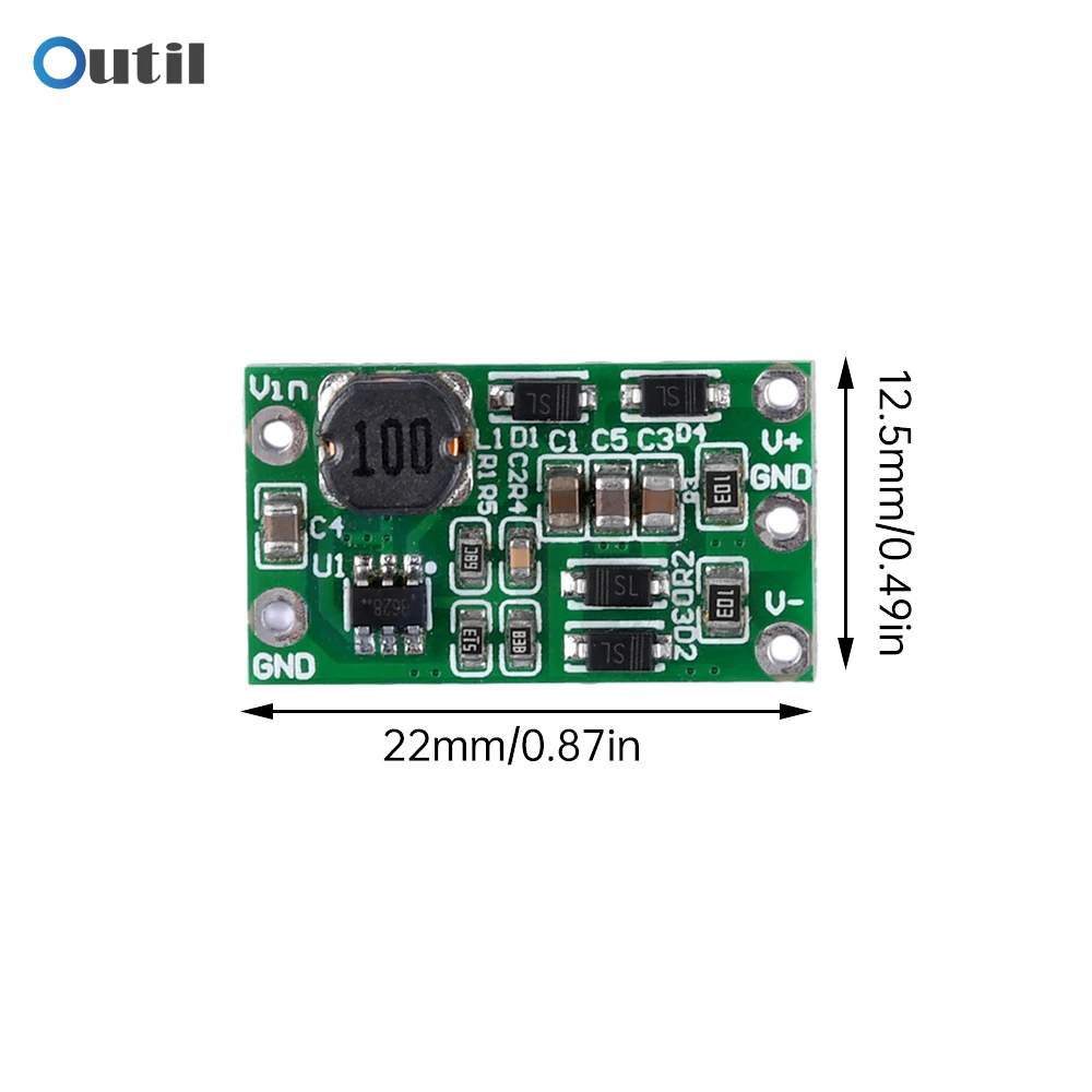 DC-DC Step-Up Positive Voltage Negative Voltage Board 3V-15V To Dual Output 5V 12V 100MA To Positive And Negative Power Supply