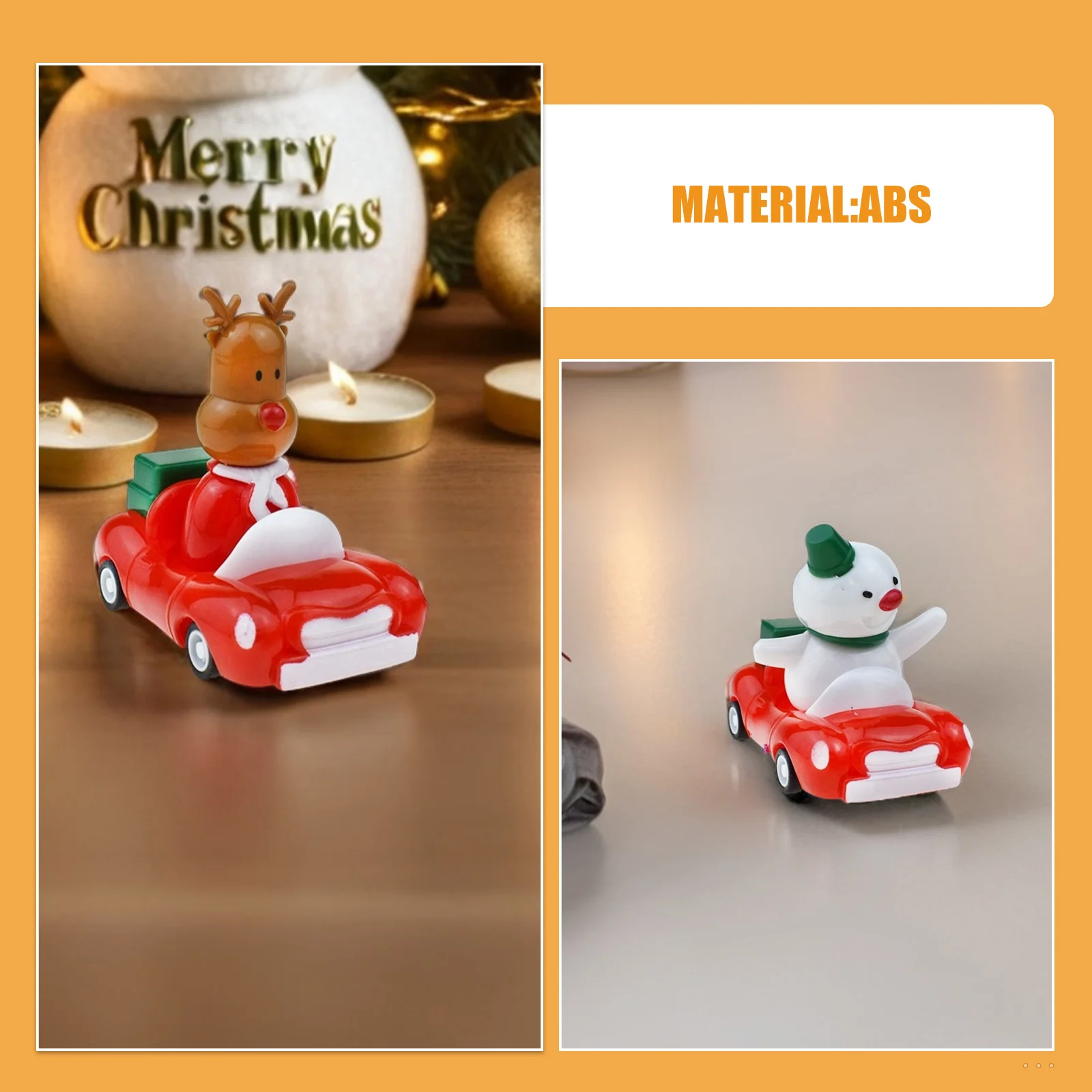 6 قطعة عيد الميلاد الصغيرة التراجع سيارات سانتا كلوز ثلج تصميم الاحتكاك بالطاقة سباق السيارات للبنين عطلة لوازم الحفلات جودي