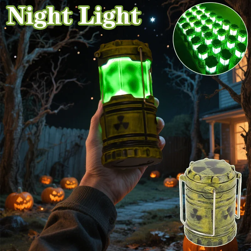 

Portable Mini Lantern Night Light LED for Outdoor Camping Garden Bedside Decor ﻿Miniature Nuclear Reactor Lamp Halloween Gift