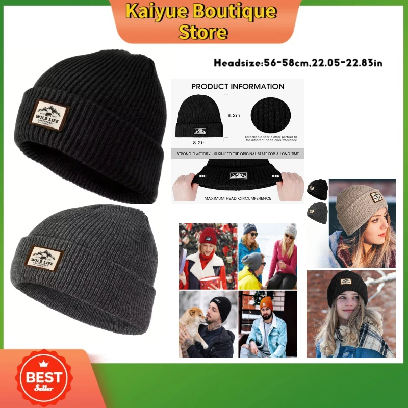 

Вязаная шерстяная шапка унисекс для улицы, рыбалки, езды на велосипеде, охоты, тактического использования — теплая, ветрозащитная, зимняя шапка для кемпинга и пешего туризма