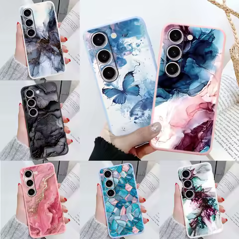 New High-end Marble Pattern Phone Case For Samsung Galaxy S25 S24 S23 S22 S21 S20 Ultra Plus FE S10e S10 Plus S9 Plus 5G Cover