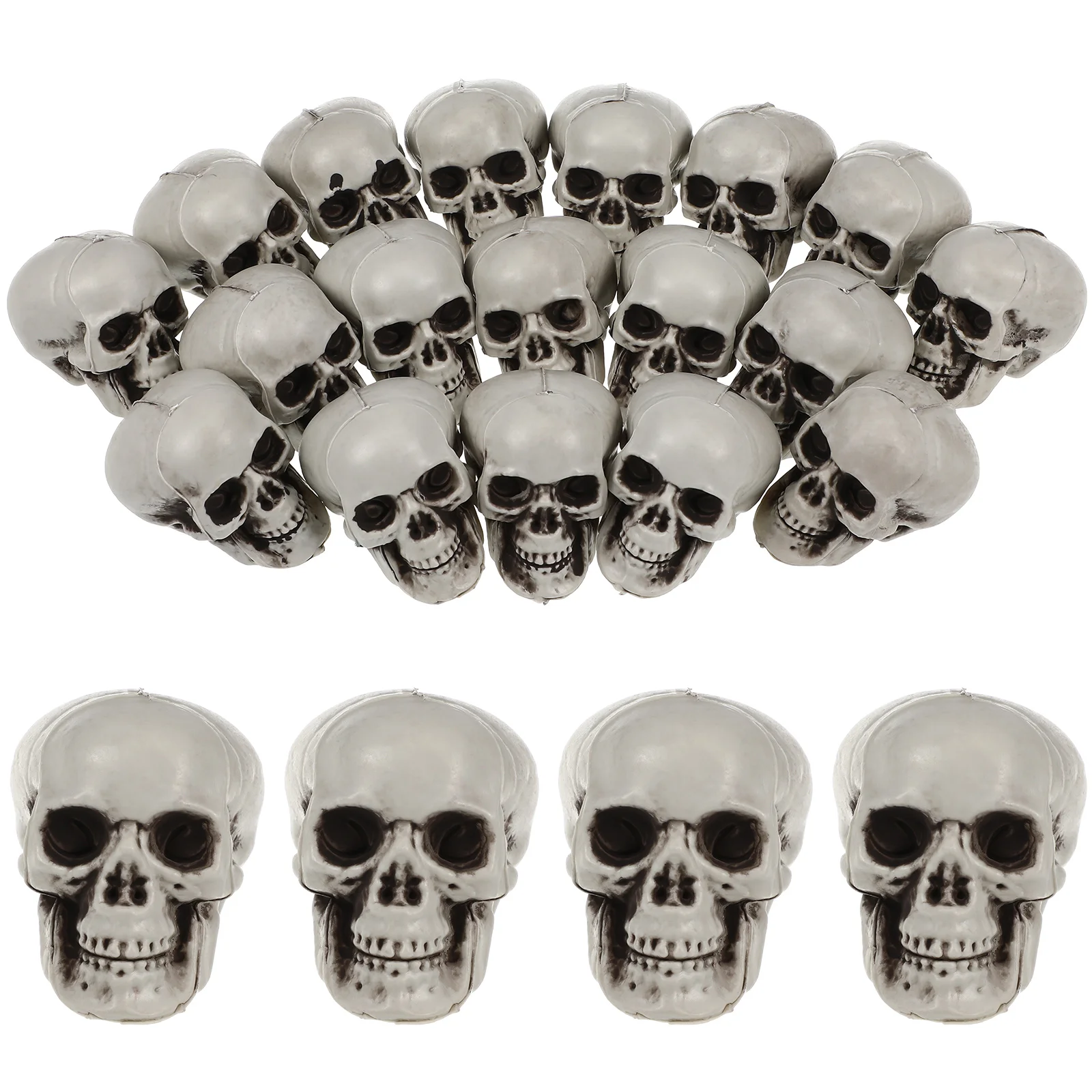 18 Pcs Halloween Skull Terrifying Decor Clothing Spider Web Miniature Props Prank Decoration