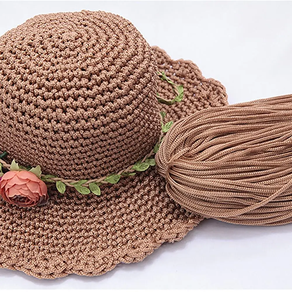 Elegant 200M 3mm Macrame Rope Hollow Line Hand-Woven Nylon Cord Hat Bag Shoe Doll Handicrafts Thread DIY