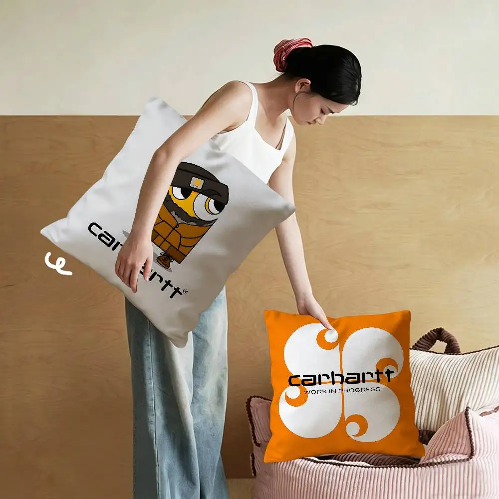 C-Carharttes LOGO Maple Design Cushion Cover Happy Autumn Harvest decor Holiday Decorati Pillow Cover