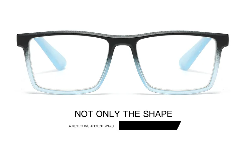 Farbverlauf Blau Lesebrille Für Männer Frauen Modische Presbyopie Brille Personalisierte Retro Ultra Licht Computer Brillen + 1,0 – Detail 3