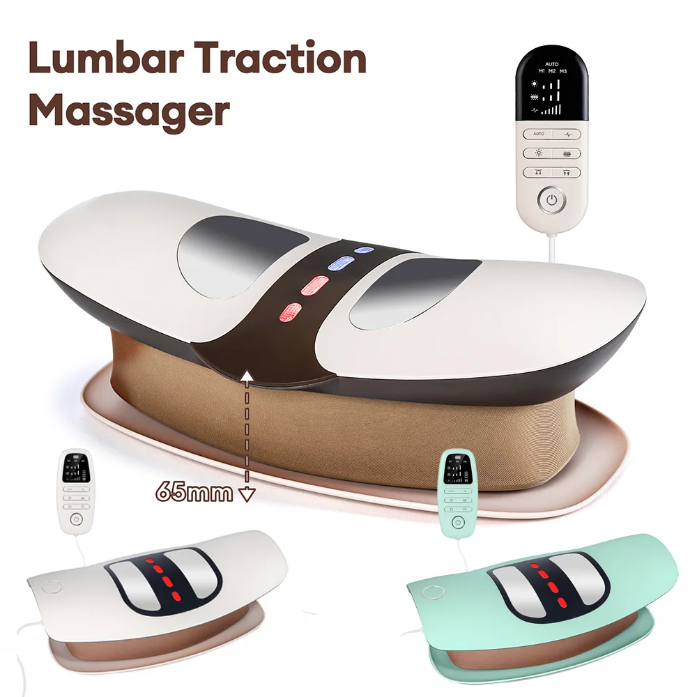 

Электрический массажер для поясничной тяги, регулируемое устройство для массажа спины, вибрационный массажер для талии, массажер для поддержки талии и позвоночника