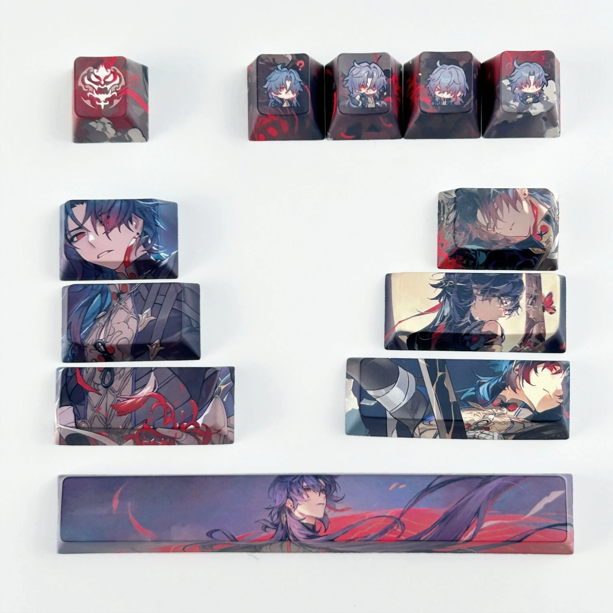

MAIMOOO Honkai: Star Rail Blade Keycaps PBT Cherry Profile 12Keys Personalized Anime Game Keycaps for DIY Mechanical Keyboard