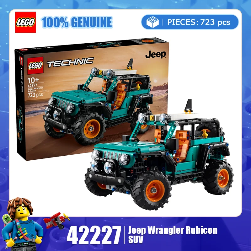 

Строительные блоки LEGO, механическая серия 42227, внедорожник Jeep Wrangler Rubicon, конструктор-головоломка для мальчиков, игрушка в подарок